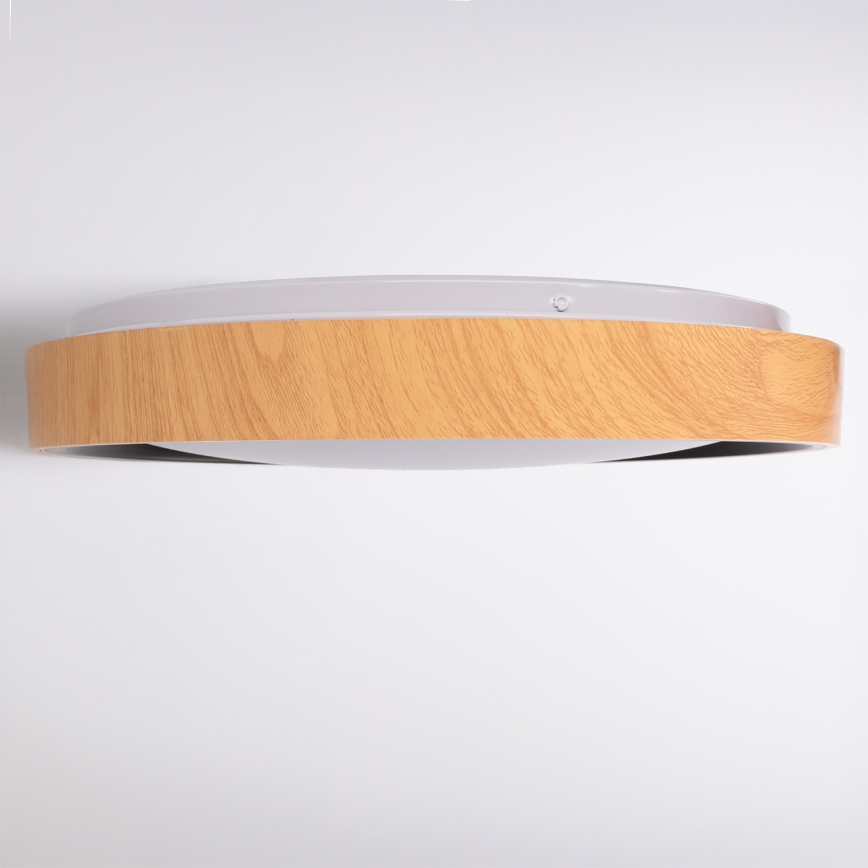 Brilagi - Plafonieră LED dimabilă FLOCO LED/48W/230V 3000-6500K Ø40 cm decor lemn/negru + telecomandă