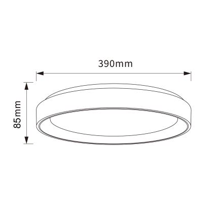 Brilagi - Plafonieră LED dimabilă FLOCO LED/48W/230V 3000-6500K Ø40 cm decor lemn/negru + telecomandă