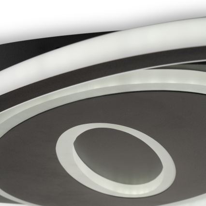 Brilagi - Plafonieră LED dimabilă IRIS LED/78W/230V 3000–6000K 37x49 cm negru + telecomandă