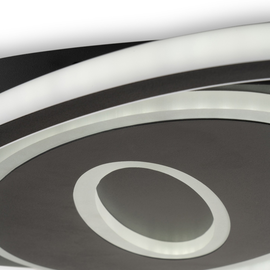 Brilagi - Plafonieră LED dimabilă IRIS LED/78W/230V 3000–6000K 37x49 cm negru + telecomandă