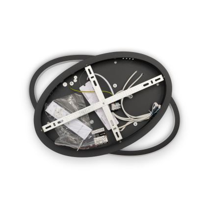Brilagi - Plafonieră LED dimabilă IRIS LED/78W/230V 3000–6000K 37x49 cm negru + telecomandă