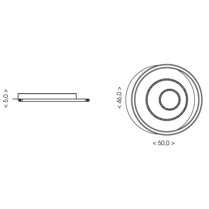 Brilagi - Plafonieră LED reglabilă IRIS LED/83W/230V 3000-6000K 46x50 cm alb + telecomandă