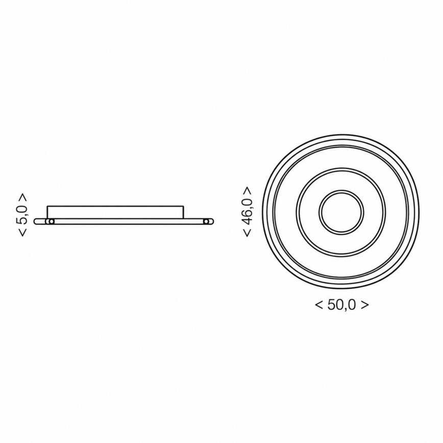 BRILAGI - Plafonieră LED reglabilă IRIS LED/83W/230V 3000-6000K 46x50 cm alb + telecomandă