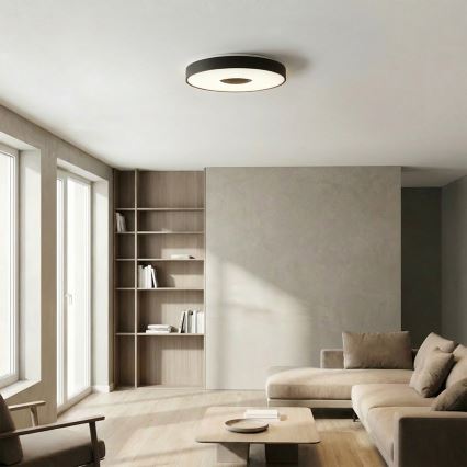 Brilagi - Plafonier LED dimabil JAMIS LED/48W/230V 3000-6500K Ø 39 cm negru + telecomandă
