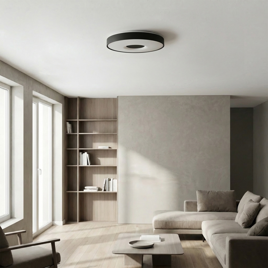 Brilagi - Plafonier LED dimabil JAMIS LED/48W/230V 3000-6500K Ø 39 cm negru + telecomandă