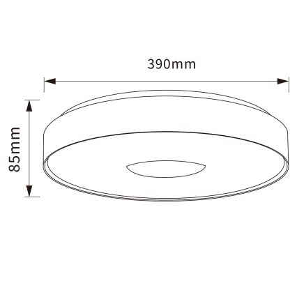 Brilagi - Plafonier LED dimabil JAMIS LED/48W/230V 3000-6500K Ø 39 cm negru + telecomandă