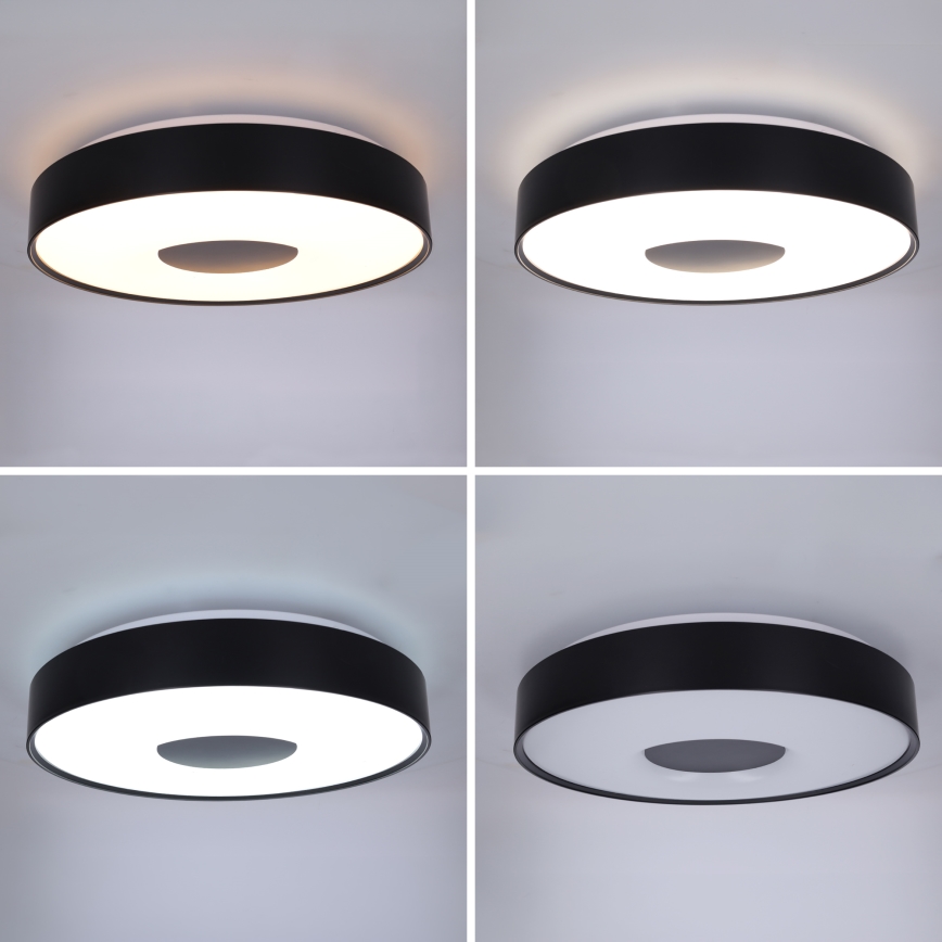 Brilagi - Plafonier LED dimabil JAMIS LED/48W/230V 3000-6500K Ø 39 cm negru + telecomandă