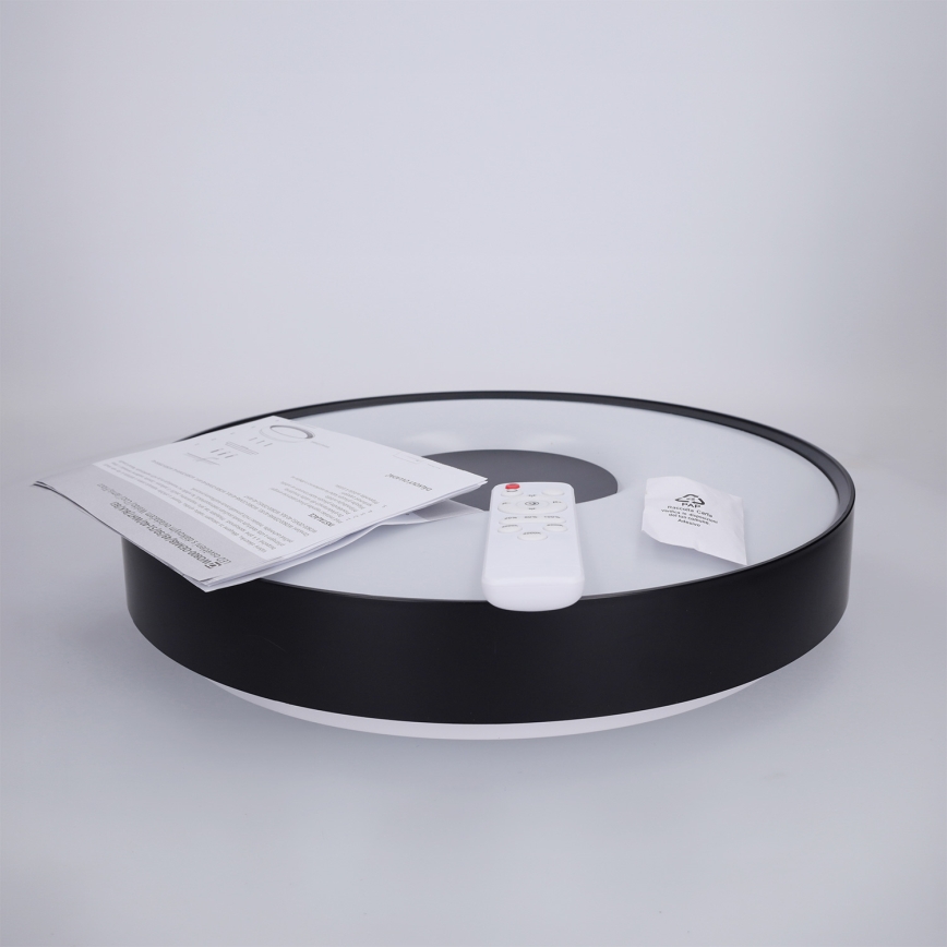 Brilagi - Plafonier LED dimabil JAMIS LED/48W/230V 3000-6500K Ø 39 cm negru + telecomandă