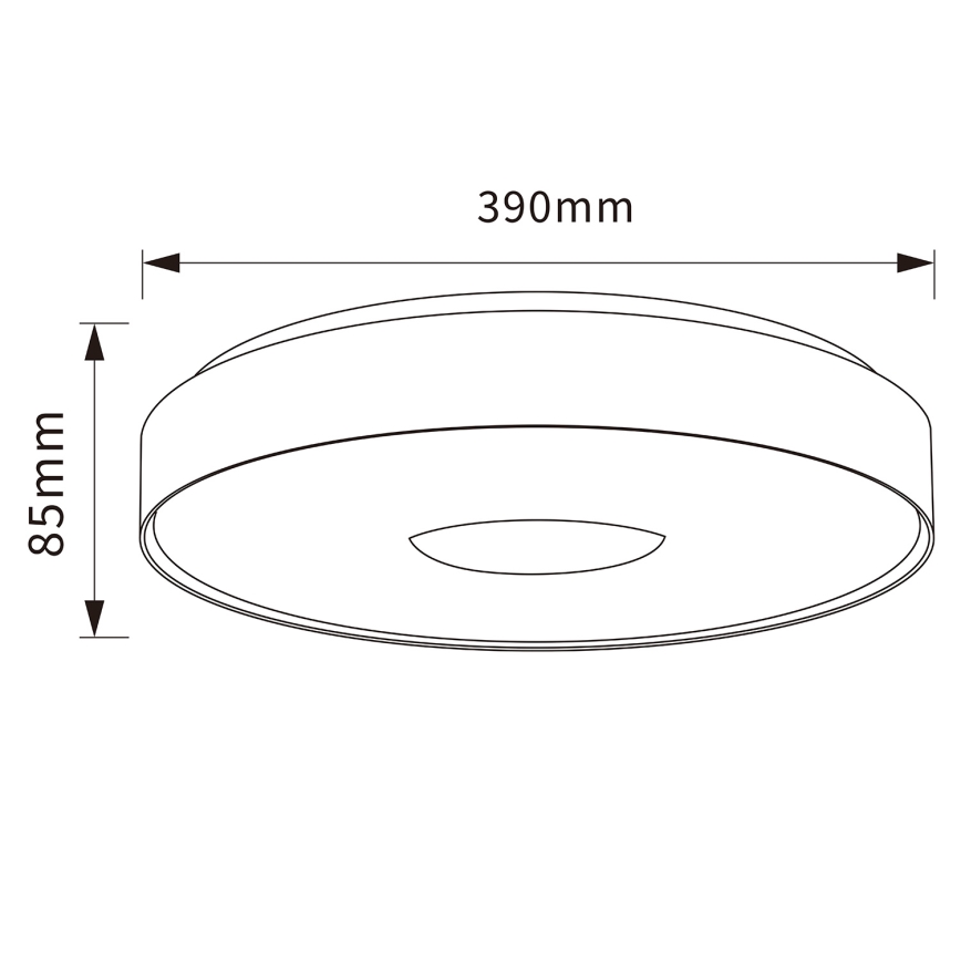 Brilagi - Plafonier LED dimabil JAMIS LED/48W/230V 3000-6500K Ø 39 cm negru + telecomandă