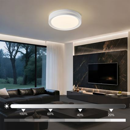 Brilagi - Plafonieră LED dimabilă KREON LED/54W/230V 3000-6000K, albă, Ø 38 cm + telecomandă