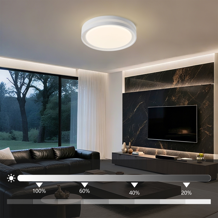 Brilagi - Plafonieră LED dimabilă KREON LED/54W/230V 3000-6000K, albă, Ø 38 cm + telecomandă