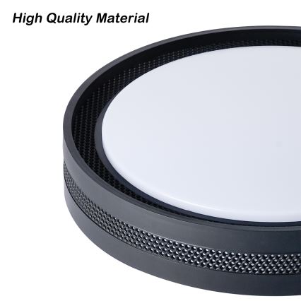 Brilagi - Plafonieră LED dimabilă KREON LED/54W/230V 3000-6000K neagră Ø 38 cm + telecomandă