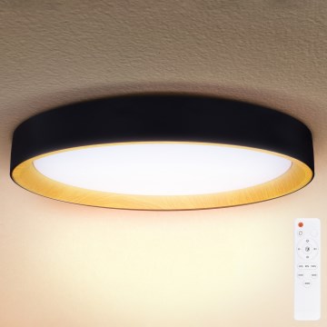 Brilagi - Plafonieră LED dimabilă LARIOS LED/72W/230V 3000-6500K neagră Ø 59 cm + telecomandă