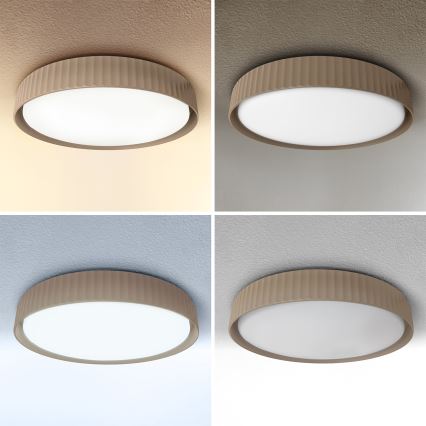 Brilagi - Plafonieră LED reglabilă LUCIA LED/48W/230V 3000-6500K Ø 41 cm maro + telecomandă
