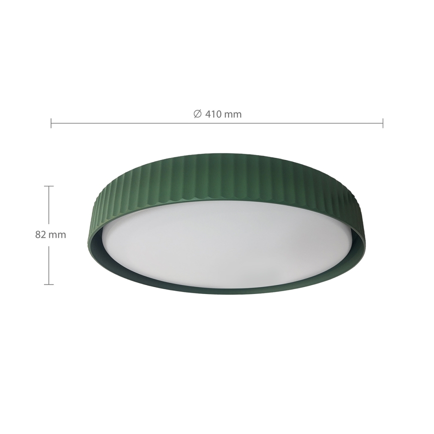 Brilagi - Plafonieră LED dimabilă LUCIA, 48W, 230V, 3000–6500K, Ø 41 cm, verde + telecomandă