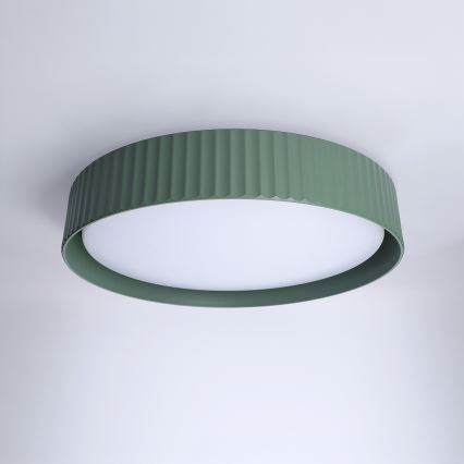 Brilagi - Plafonieră LED dimabilă LUCIA, 48W, 230V, 3000–6500K, Ø 41 cm, verde + telecomandă