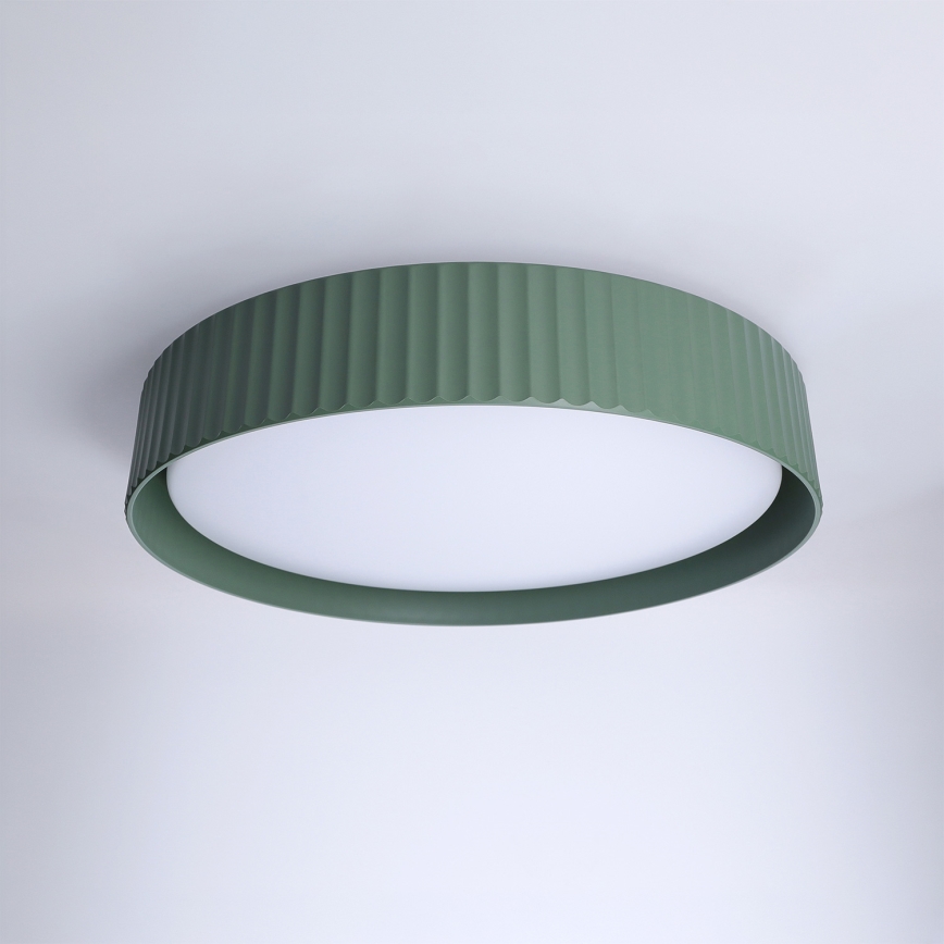Brilagi - Plafonieră LED dimabilă LUCIA, 48W, 230V, 3000–6500K, Ø 41 cm, verde + telecomandă