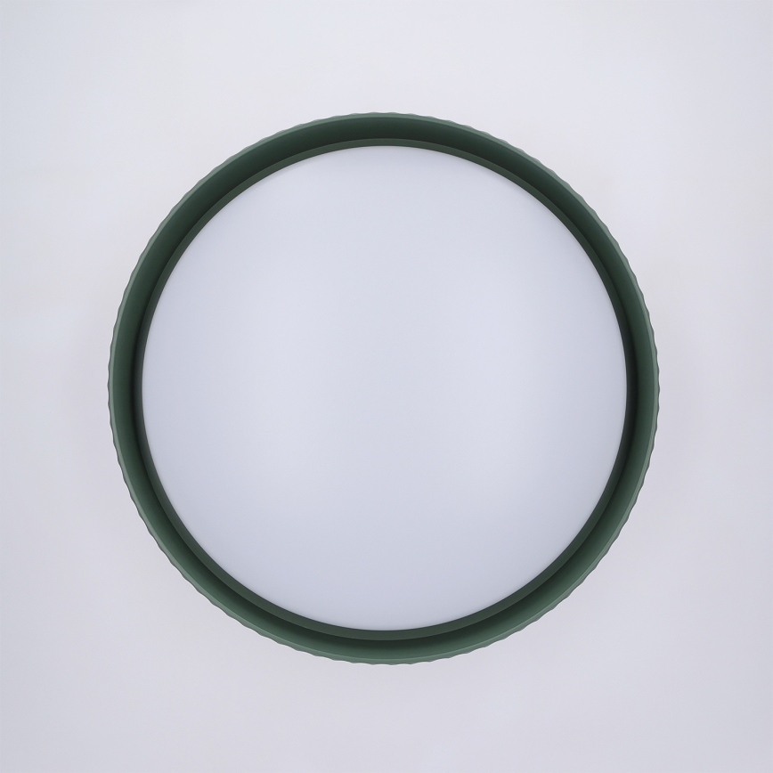Brilagi - Plafonieră LED dimabilă LUCIA, 48W, 230V, 3000–6500K, Ø 41 cm, verde + telecomandă