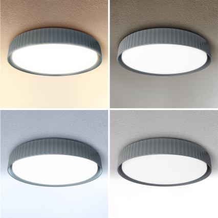 Brilagi - Plafonieră LED dimabilă LUCIA LED/48W/230V 3000-6500K Ø 41 cm gri + telecomandă