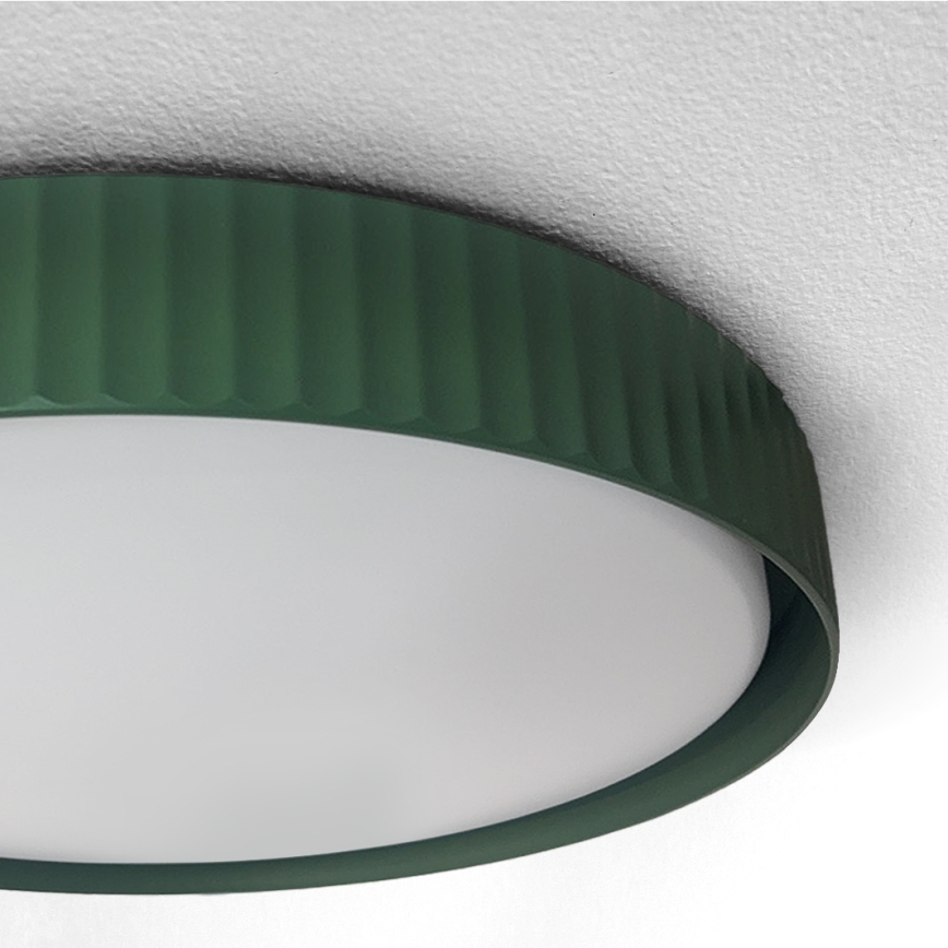 Brilagi - Plafonieră LED dimabilă LUCIA, 48 W, 230 V, 3000–6500 K, Ø 41 cm, verde, cu telecomandă