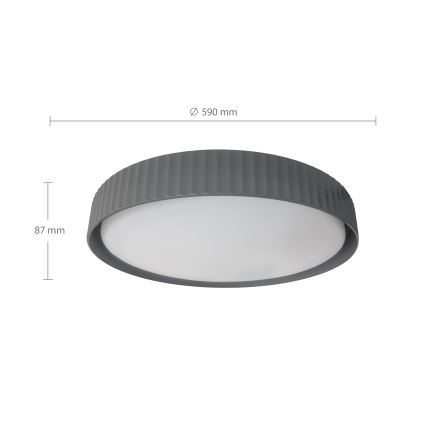Brilagi - Plafonieră LED dimabilă LUCIA LED/60W/230V 3000-6500K Ø 59 cm gri + telecomandă