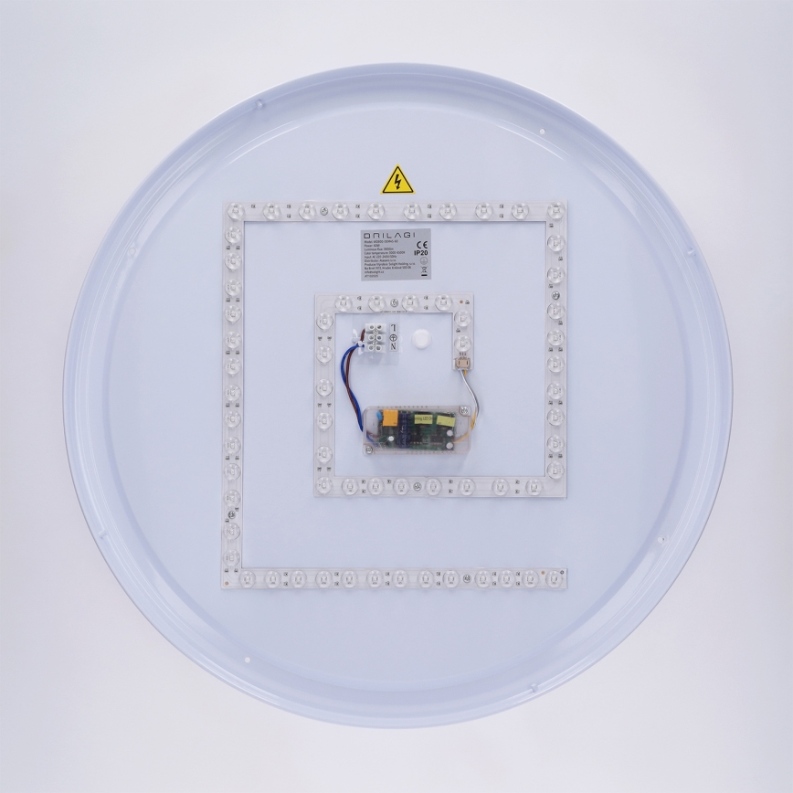 Brilagi - Plafonieră LED dimabilă LUCIA LED/60W/230V 3000-6500K Ø 59 cm gri + telecomandă