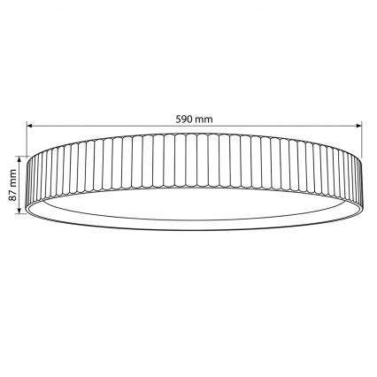 Brilagi - Lampă de tavan LED reglabilă LUCIA LED/60W/230V 3000-6500K Ø 59 cm maro + telecomandă
