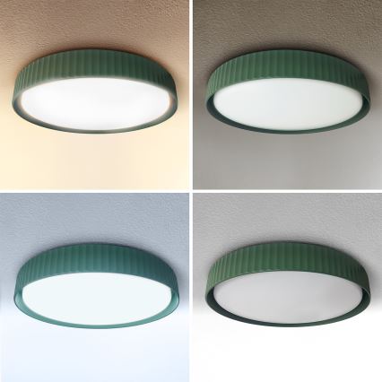 Brilagi - Lampă de tavan LED dimabilă LUCIA LED/60W/230V 3000-6500K Ø 59 cm verde + telecomandă