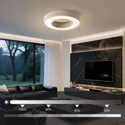 Brilagi - Plafonieră LED dimabilă LUMIX, 48W, 230V, 3000–6000K, bej, Ø 50 cm, cu telecomandă