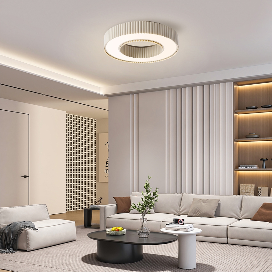 Brilagi - Plafonieră LED dimabilă LUMIX, 48W, 230V, 3000–6000K, bej, Ø 50 cm, cu telecomandă