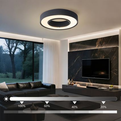 Brilagi - Plafonieră LED dimabilă LUMIX, LED/48W/230V, 3000-6000K, negru, Ø 50 cm + telecomandă inclusă