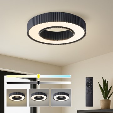 Brilagi - Plafonieră LED dimabilă LUMIX, LED/48W/230V, 3000-6000K, negru, Ø 50 cm + telecomandă inclusă
