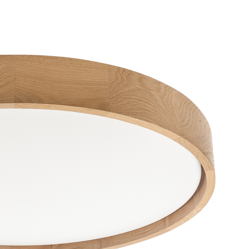 Brilagi - Plafonieră LED dimabilă MANAROLA SMART, 36 W, 230 V, 3000–6000K, Wi‑Fi Tuya Beacon, Ø 51 cm, stejar + telecomandă