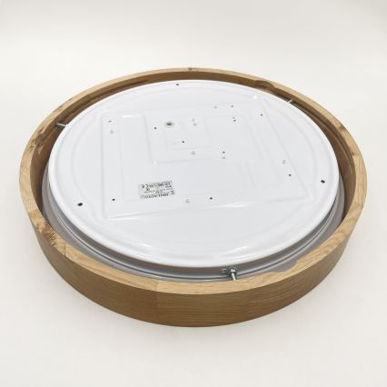Brilagi - Plafonieră LED dimabilă MANAROLA SMART STARS 24W/230V 3000–6000K Wi-Fi Tuya Beacon Ø 41 cm stejar, cu telecomandă
