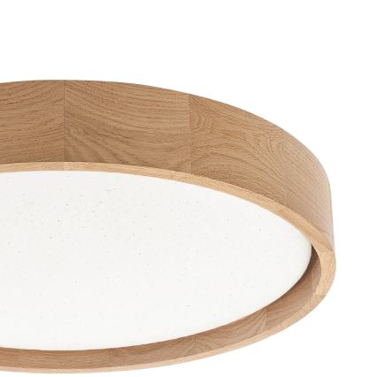 Brilagi - Plafonieră LED dimabilă MANAROLA SMART STARS 24W/230V 3000–6000K Wi-Fi Tuya Beacon Ø 41 cm stejar, cu telecomandă