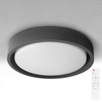Brilagi - Plafonieră LED dimabilă MATTEO, 48 W, 230 V, 3000–6500 K, Ø 41 cm, negru + telecomandă