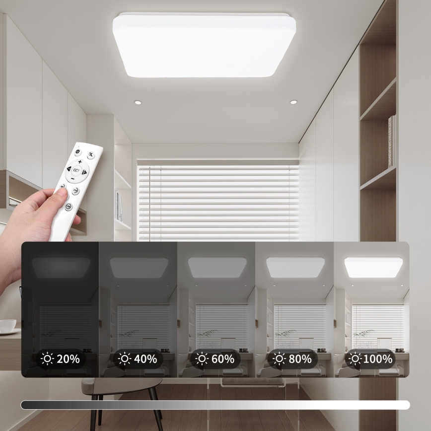 Brilagi - Plafonieră LED dimabilă MILKY WAY LED/24W/230V 3000-6500K 37x37 cm + telecomandă