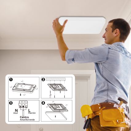 Brilagi - Plafonieră LED dimabilă MILKY WAY LED/24W/230V 3000-6500K 37x37 cm + telecomandă