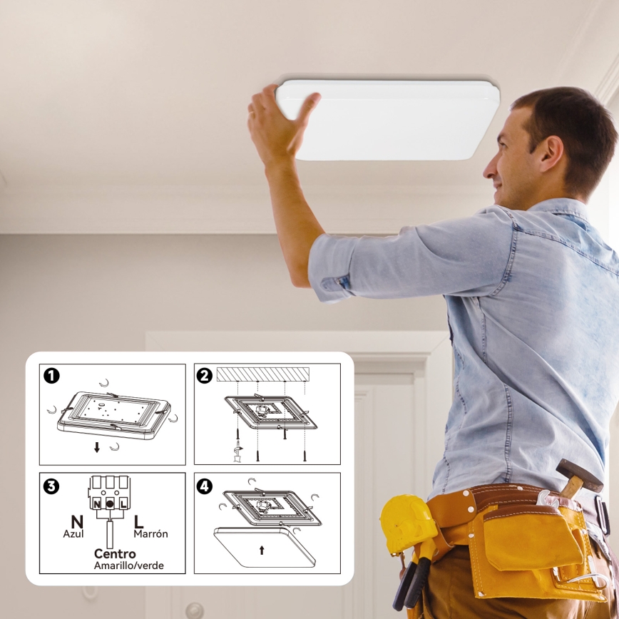 Brilagi - Plafonieră LED dimabilă MILKY WAY LED/24W/230V 3000-6500K 37x37 cm + telecomandă