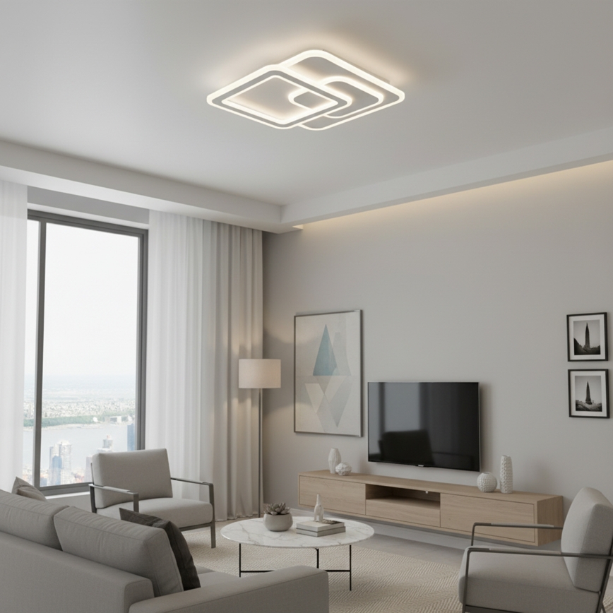 Brilagi - Plafonieră LED modernă reglabilă LED/80W/230V 3000-6000K 52,5x52,5 cm + telecomandă