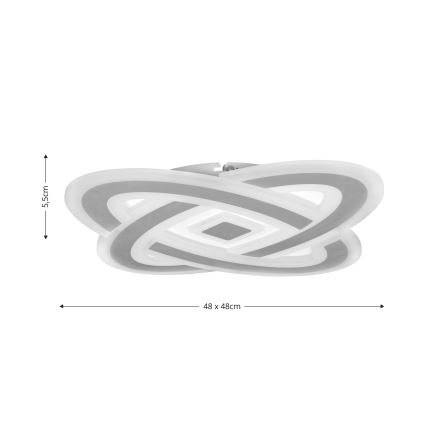 Brilagi - Plafonieră LED dimabilă MODERN LED/90W/230V 3000-6000K 48x48 cm+ telecomandă