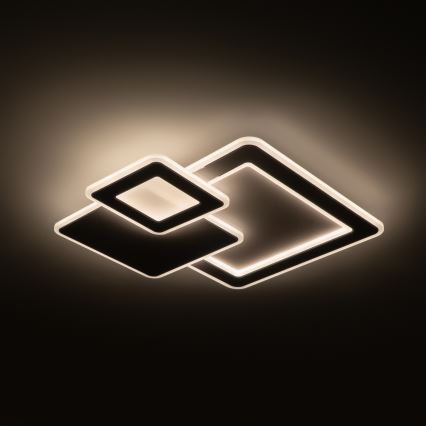 Brilagi - Plafonieră LED MODERN, dimabilă, 93 W, 230 V, 3000-6000 K, 48,5 x 48,5 cm + telecomandă
