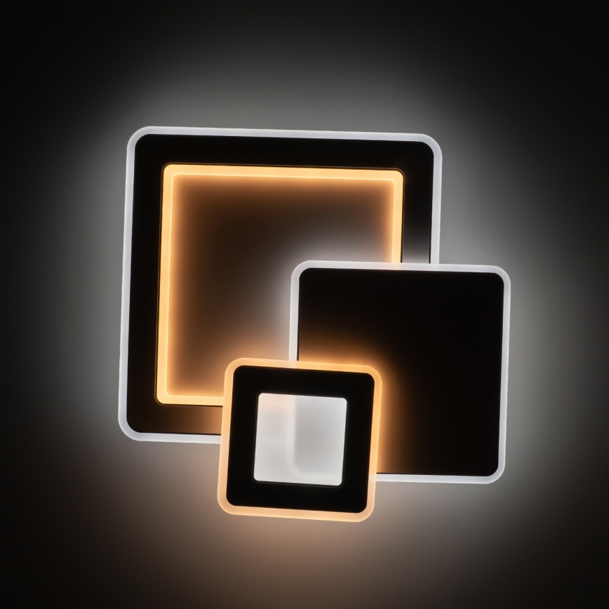 Brilagi - Plafonieră LED MODERN, dimabilă, 93 W, 230 V, 3000-6000 K, 48,5 x 48,5 cm + telecomandă