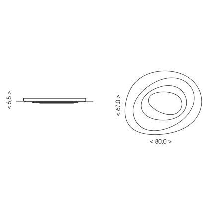 Brilagi - Plafonieră LED reglabilă MODERN MAXI LED/87W/230V 3000-6000K 67x80 cm + telecomandă