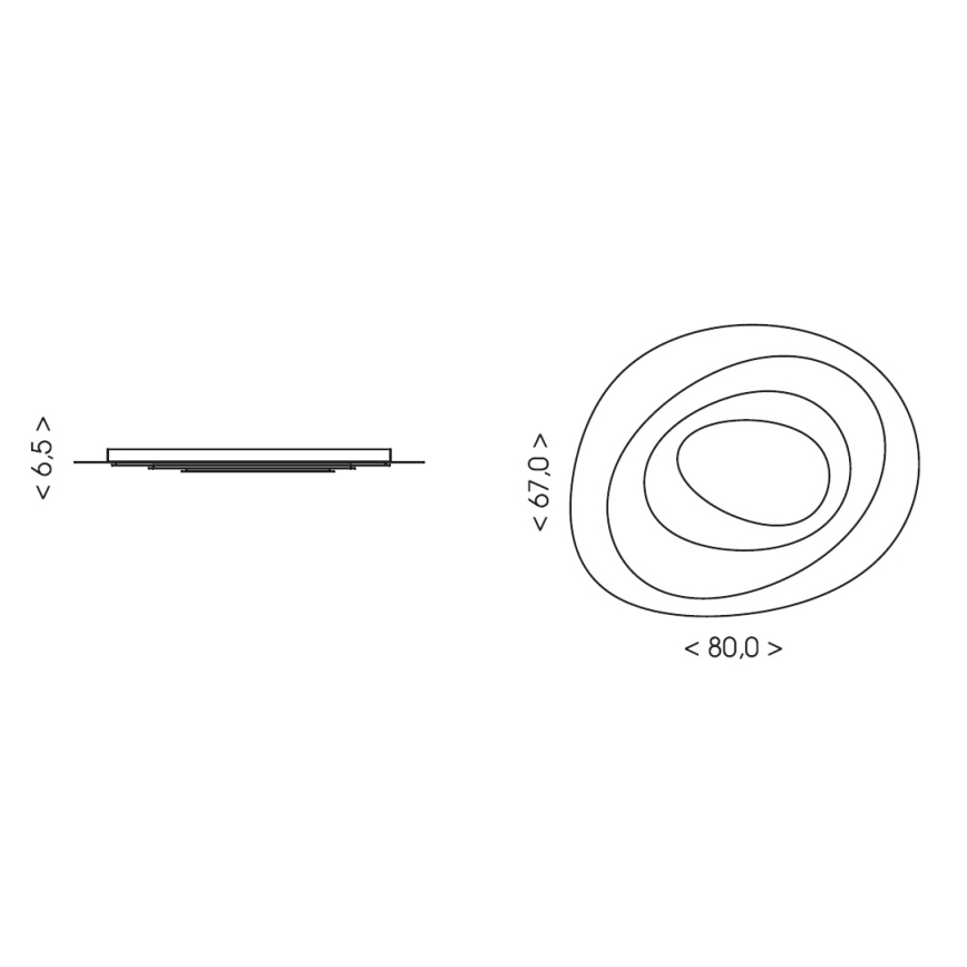 Brilagi - Plafonieră LED reglabilă MODERN MAXI LED/87W/230V 3000-6000K 67x80 cm + telecomandă