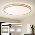 BRILAGI - Plafonieră LED dimabilă MOLINA LED/128W/230V 3000-6000K stejar diam. 100 cm + telecomandă
