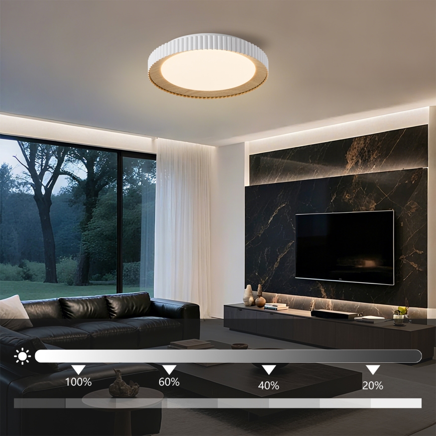 Brilagi - Plafonieră LED reglabilă NEXO 48W/230V 3000–6000K albă, diam. 43 cm + telecomandă