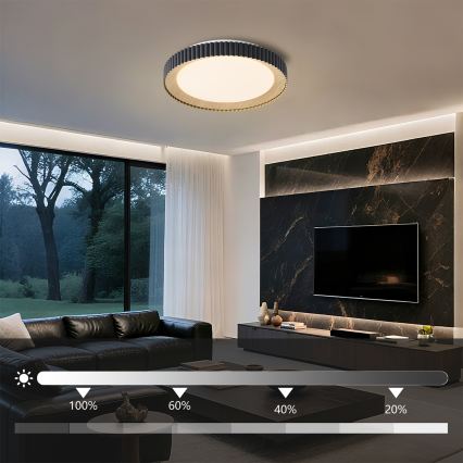 Brilagi - Plafonieră LED reglabilă NEXO, LED/48W/230V, 3000-6000K, neagră, Ø 43 cm + telecomandă