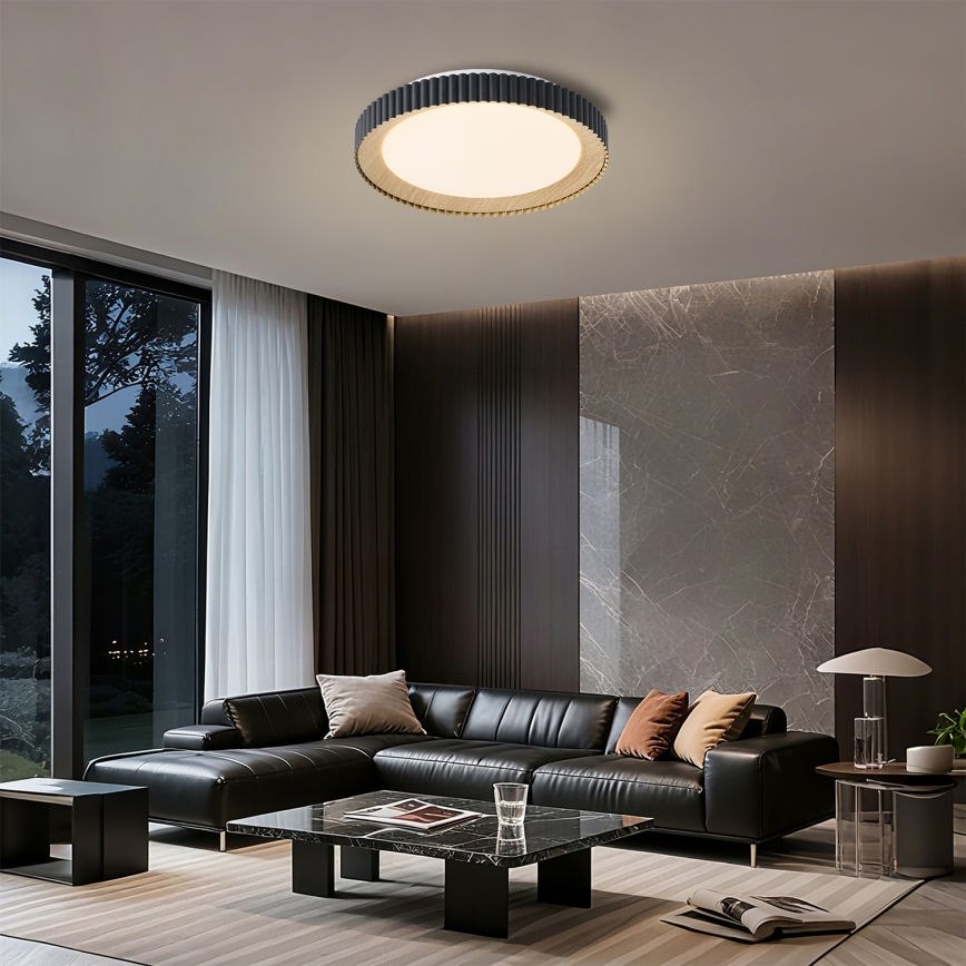 Brilagi - Plafonieră LED reglabilă NEXO, LED/48W/230V, 3000-6000K, neagră, Ø 43 cm + telecomandă
