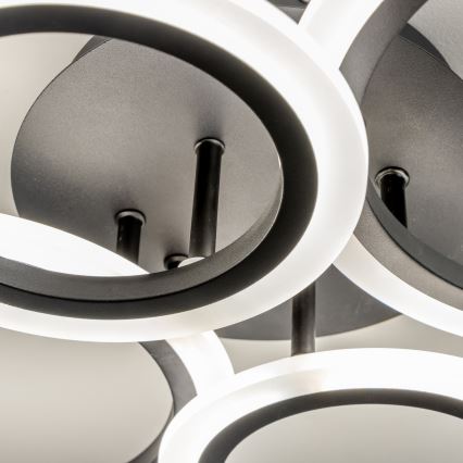 Brilagi - Plafonieră LED dimabilă ORBITS LED/50W/230V 3000-6500K neagră + telecomandă